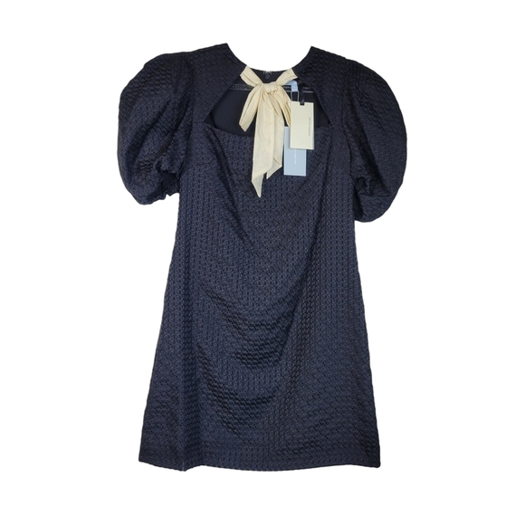 Antonio Melani x Courtney Grow Savile Short Puff Sleeve Bow Tie Sheath Dress - Picture 4 of 10